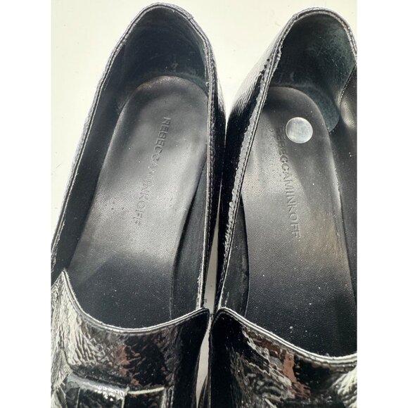 Rebecca Minkoff Edie Black Patent Leather Tassel Loafers Size 8M - Picture 12 of 12
